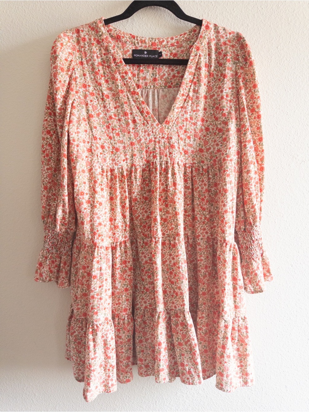 Pomander Place Floral Kenzi Mini Dress size Medium